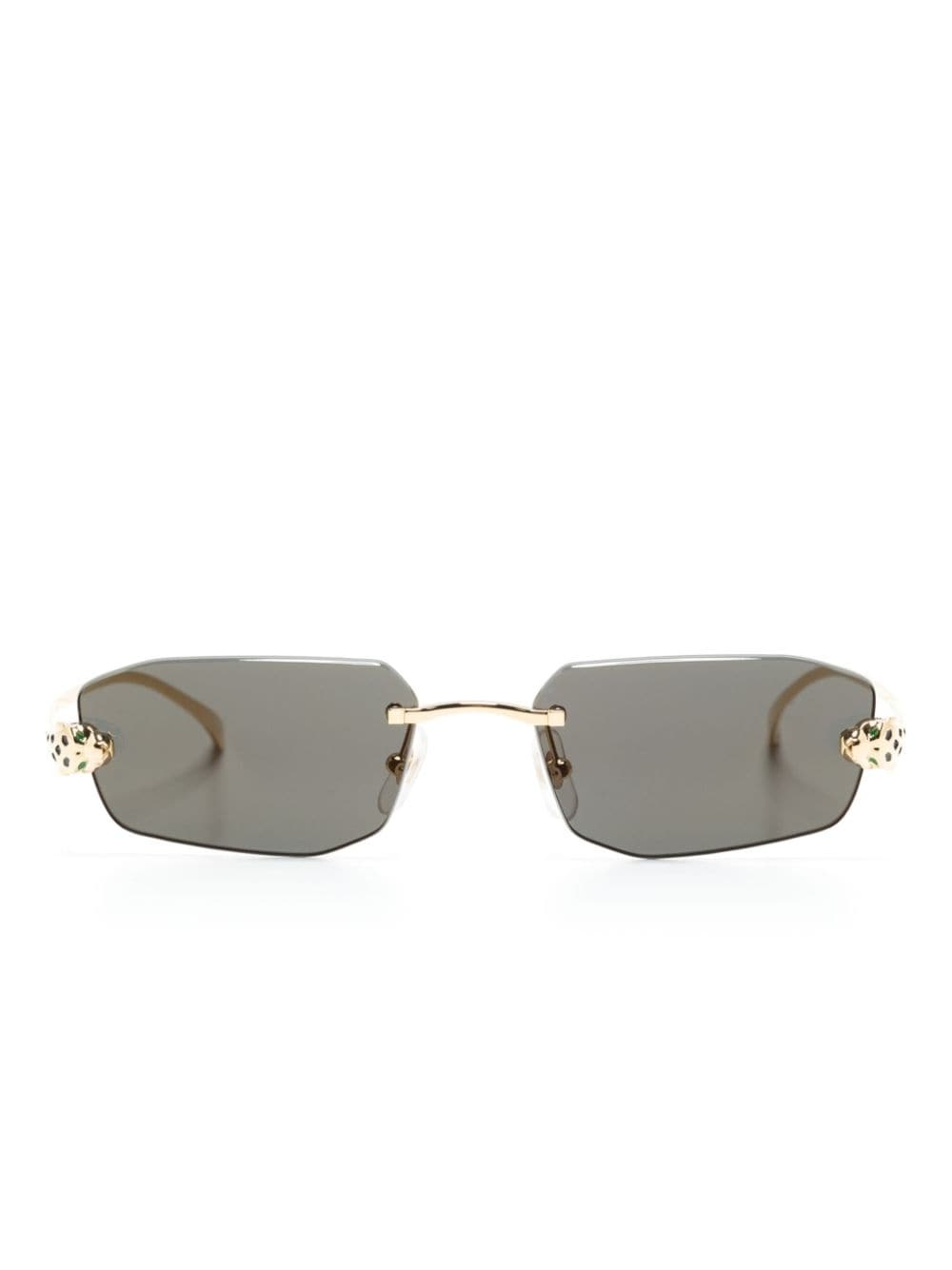 geometric-frame sunglasses - 1