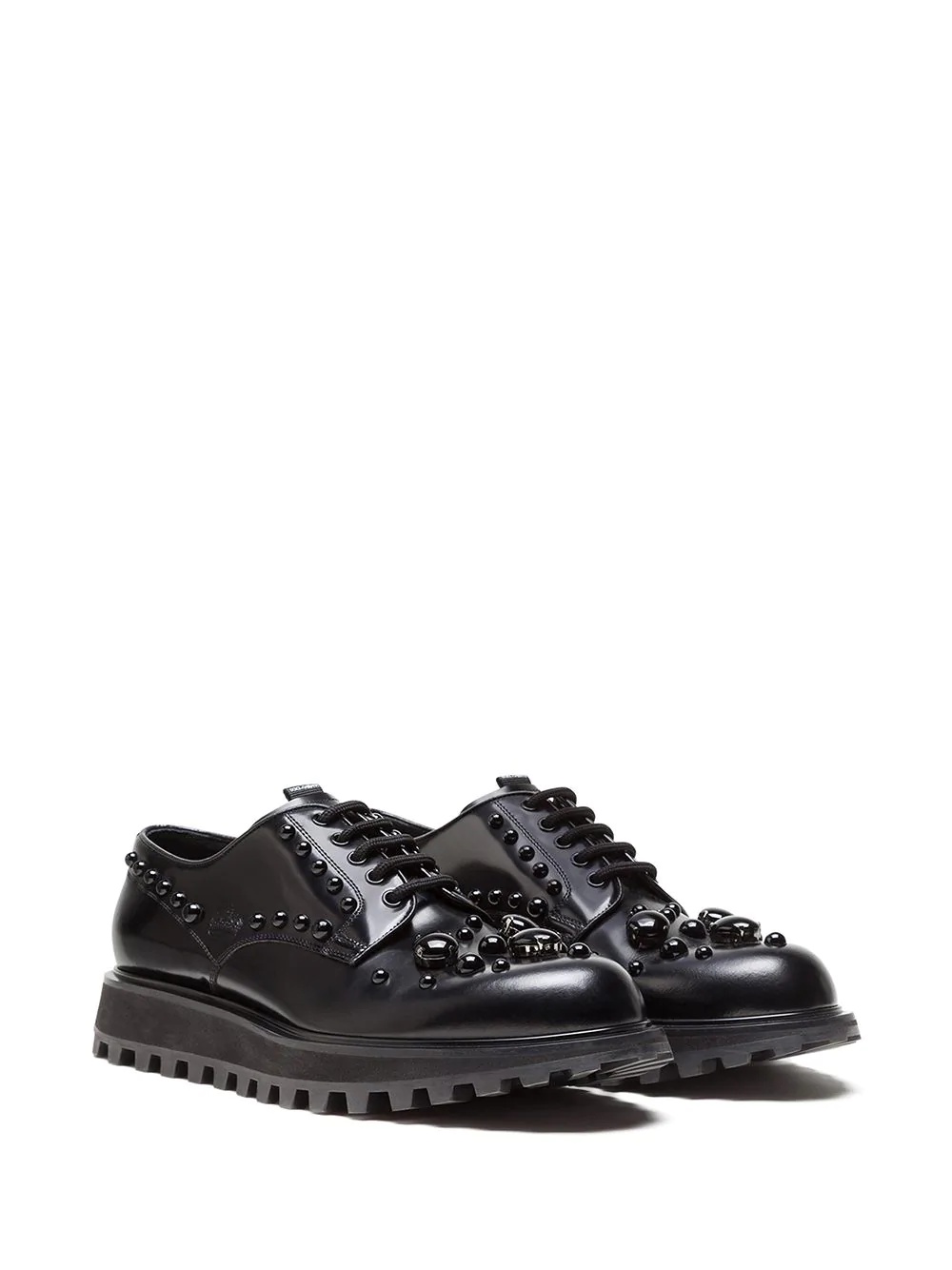 bejewelled commando-sole brogues - 2