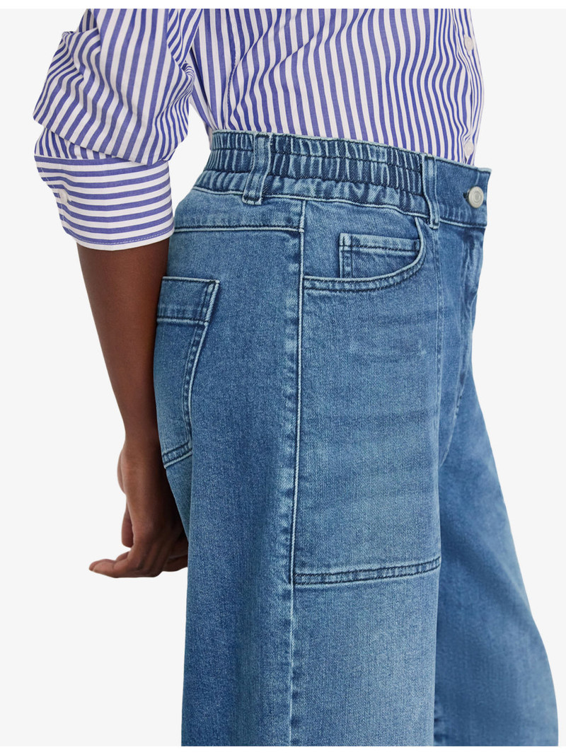 Barrel Elasticated-Waist Stretch-Denim Jean 5