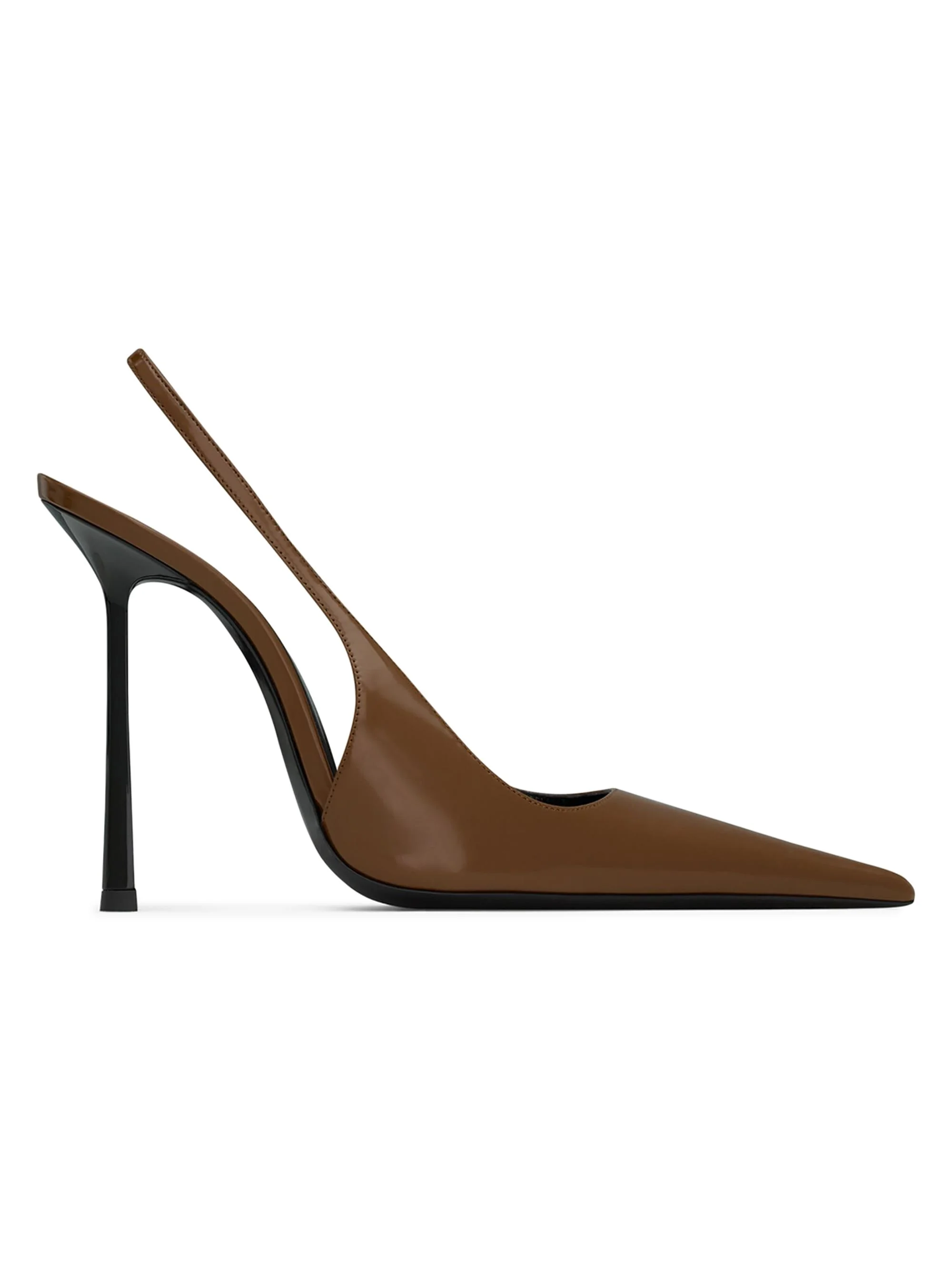 Women's Vendome Slingback Pumps in Glazed Leather - Soil Brown - 1