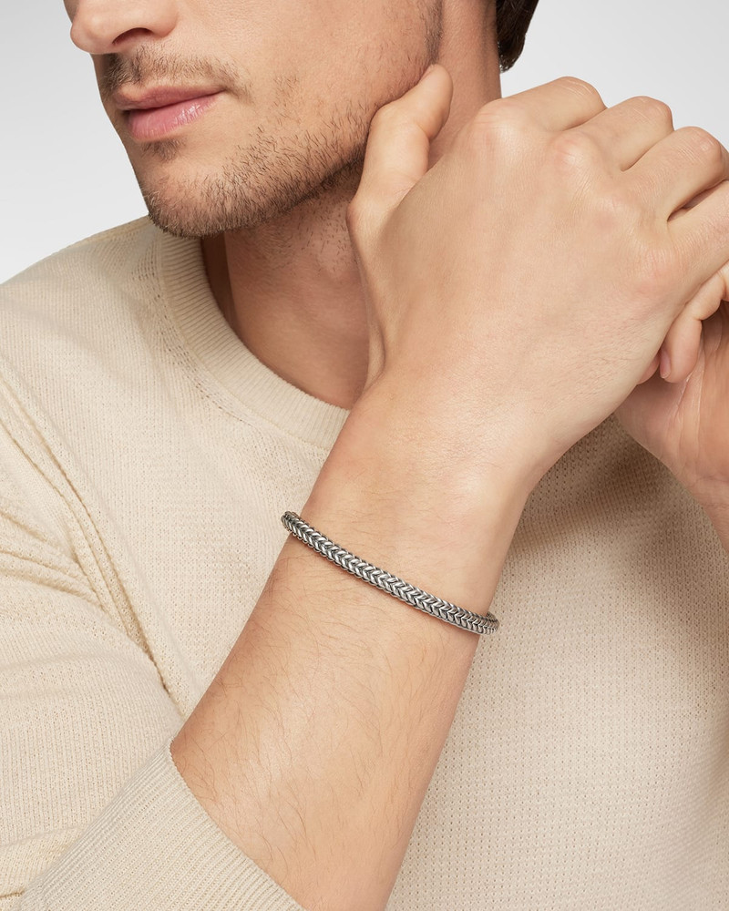 DAVID YURMAN Men's Chevron Bead Bracelet in Silver, 6mm outlook