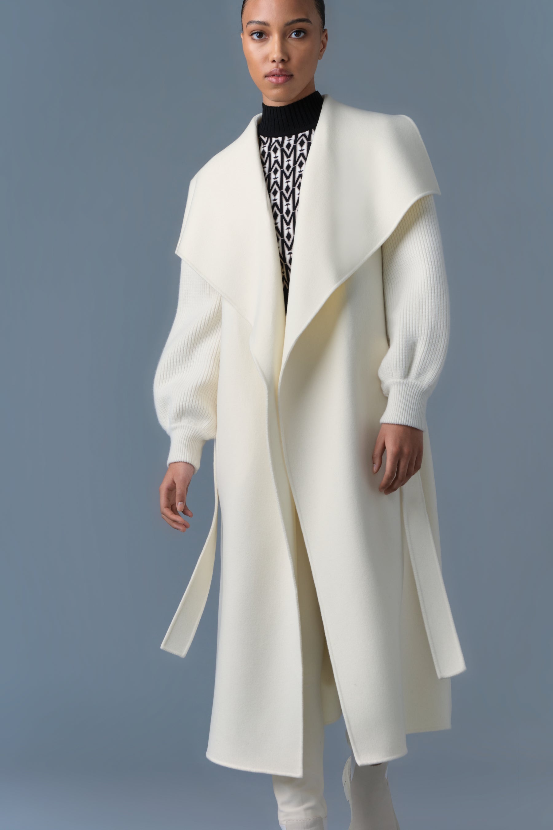 MAI-NV Double-Face Wool Wrap Coat - 5