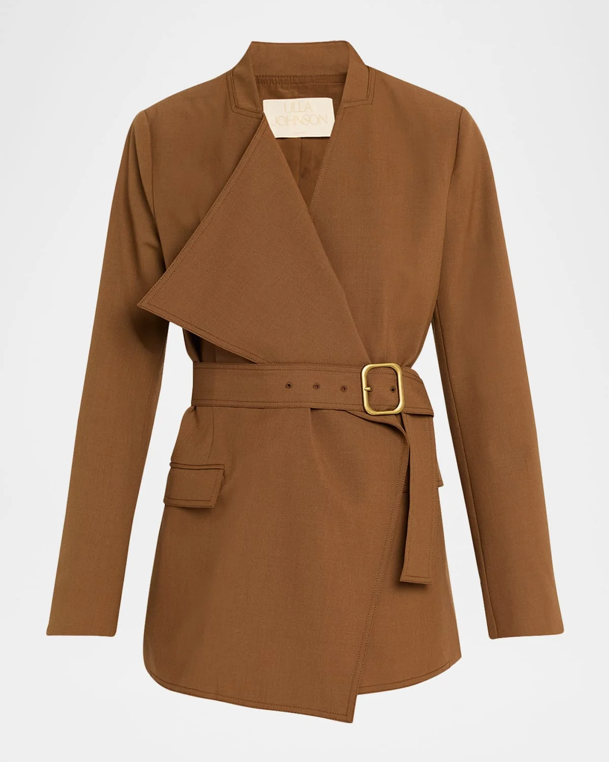 Zehra Draped Blazer Jacket With Belt - 1