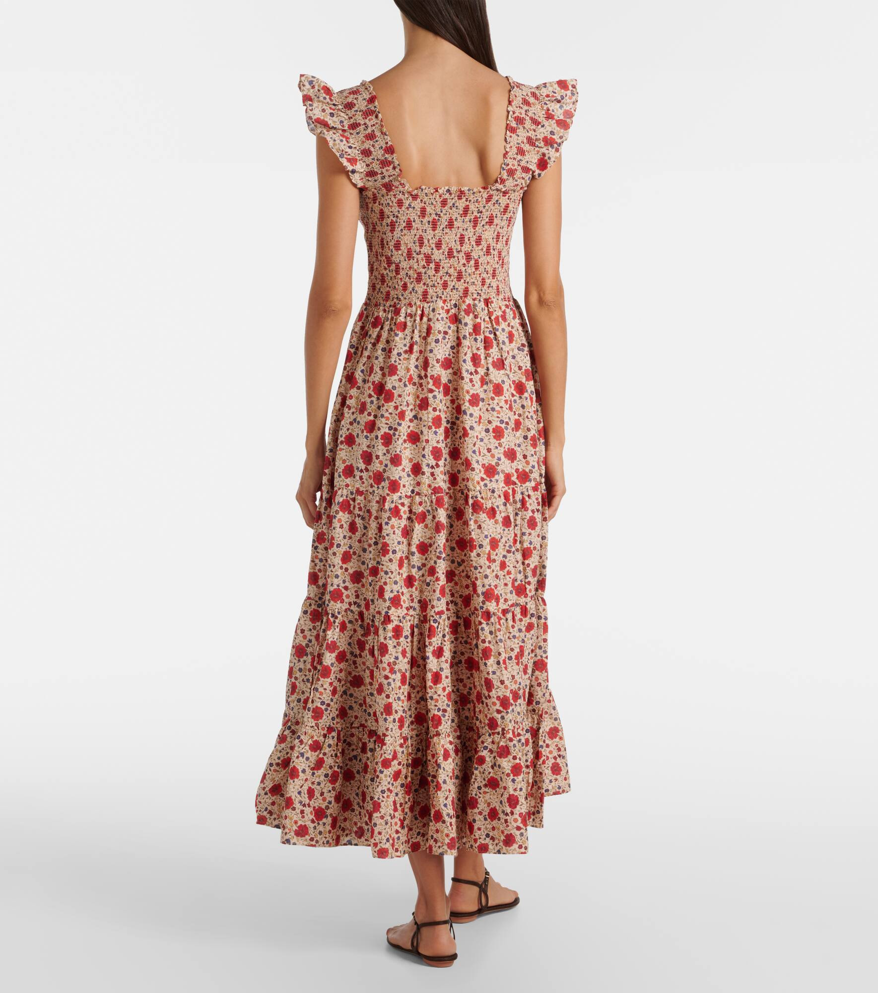 Kendall floral cotton voile midi dress - 3