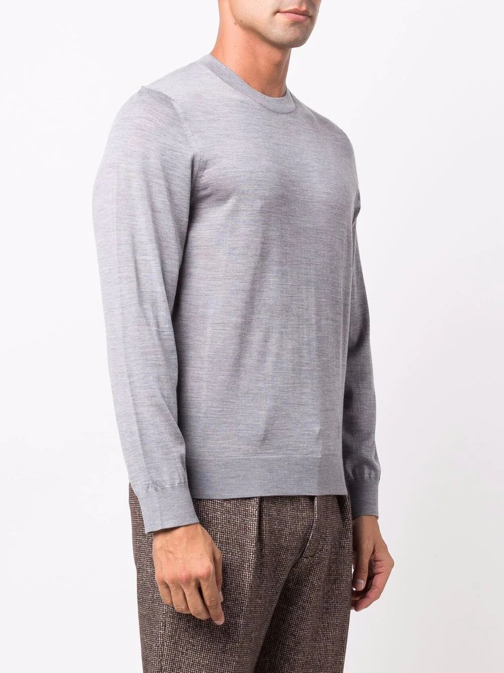 ribbed-knit crew neck sweater - 3