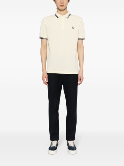 Fred Perry Laurel Wreath-embroidered cotton polo shirt outlook