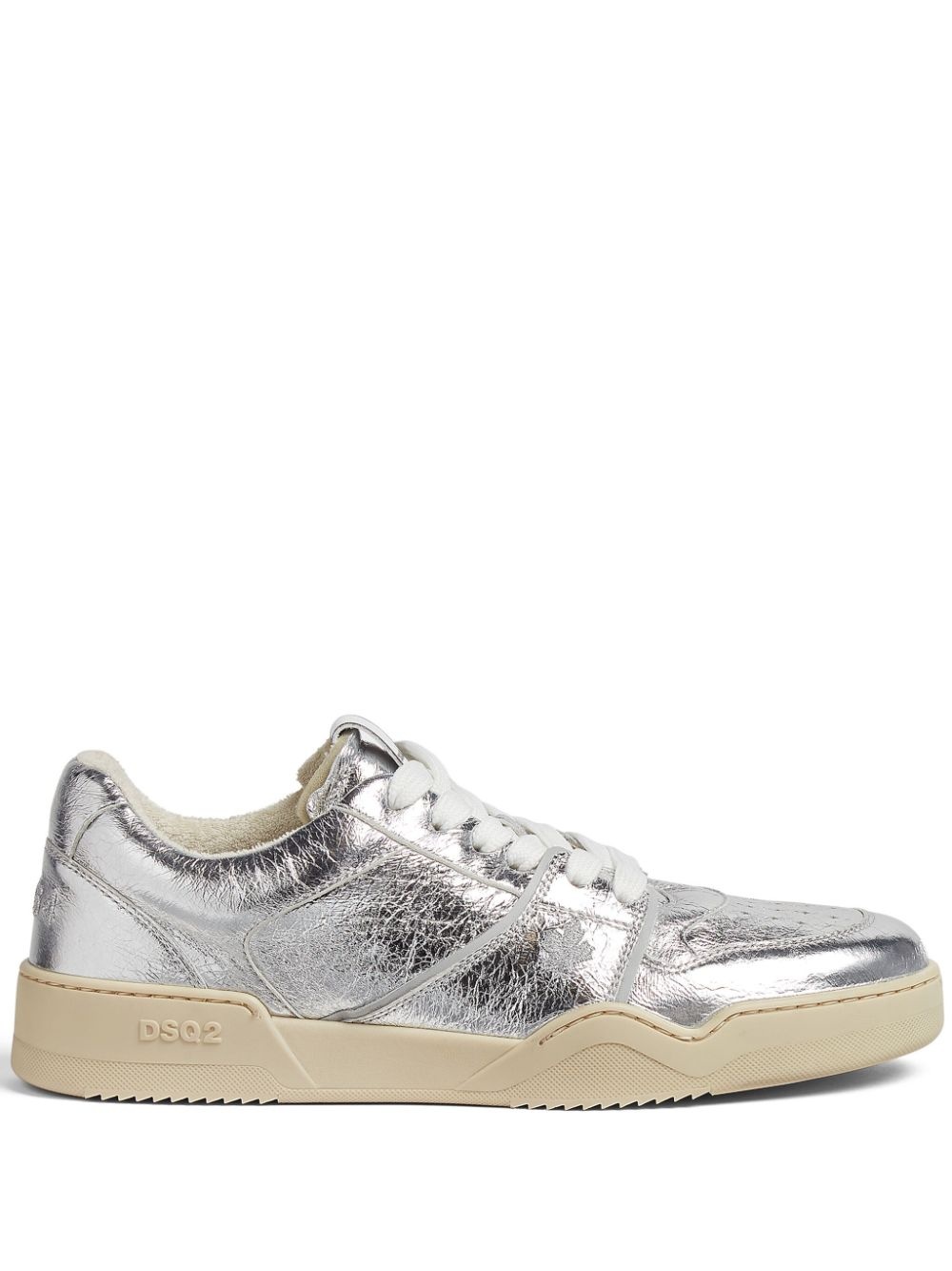 metallic leather sneakers - 1