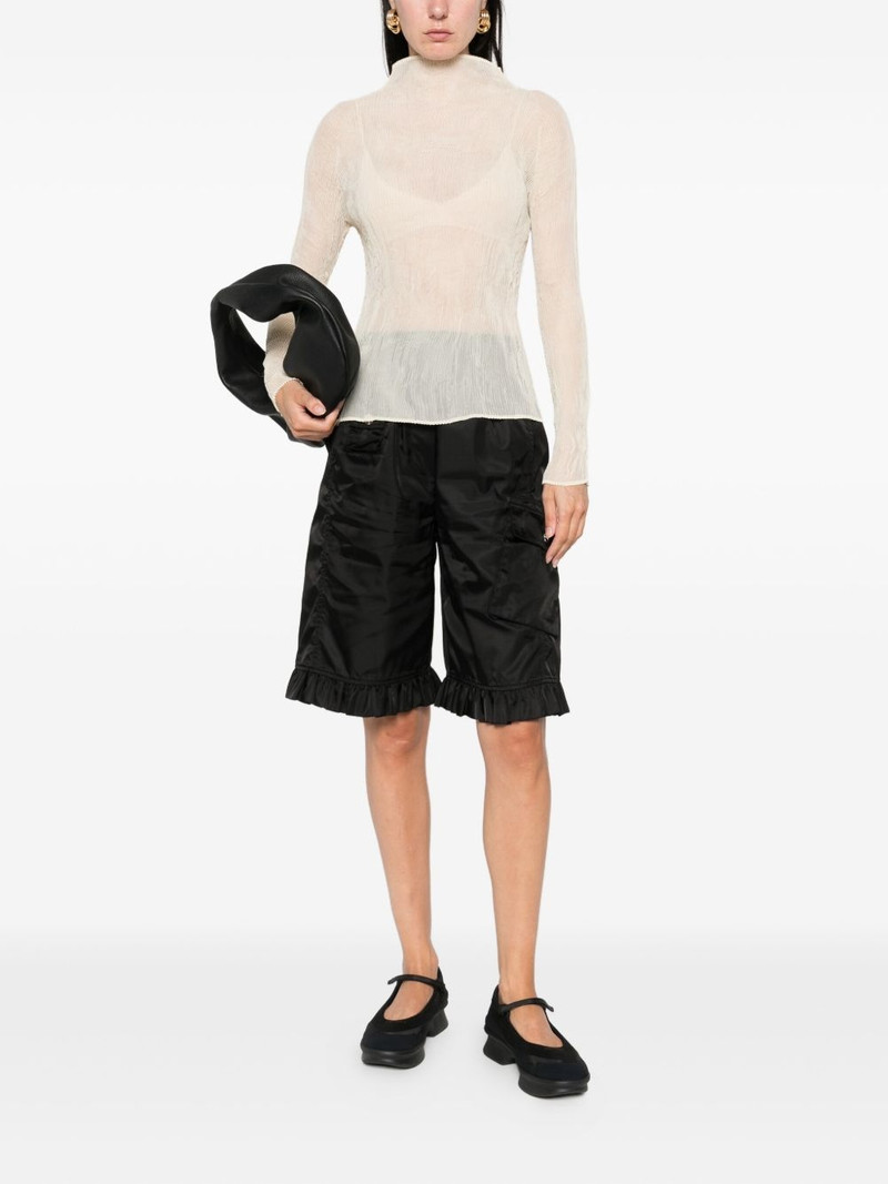 ISSEY MIYAKE semi-sheer blouse outlook