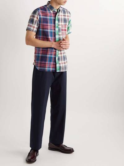 BEAMS PLUS Patchwork Checked Cotton-Poplin Shirt outlook