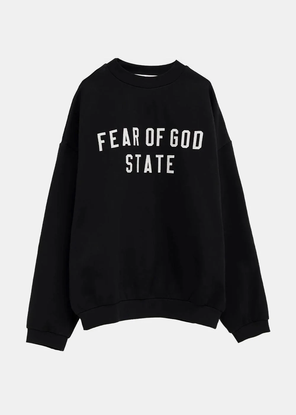 Jet Black 90's Fit Fleece Crewneck - 1