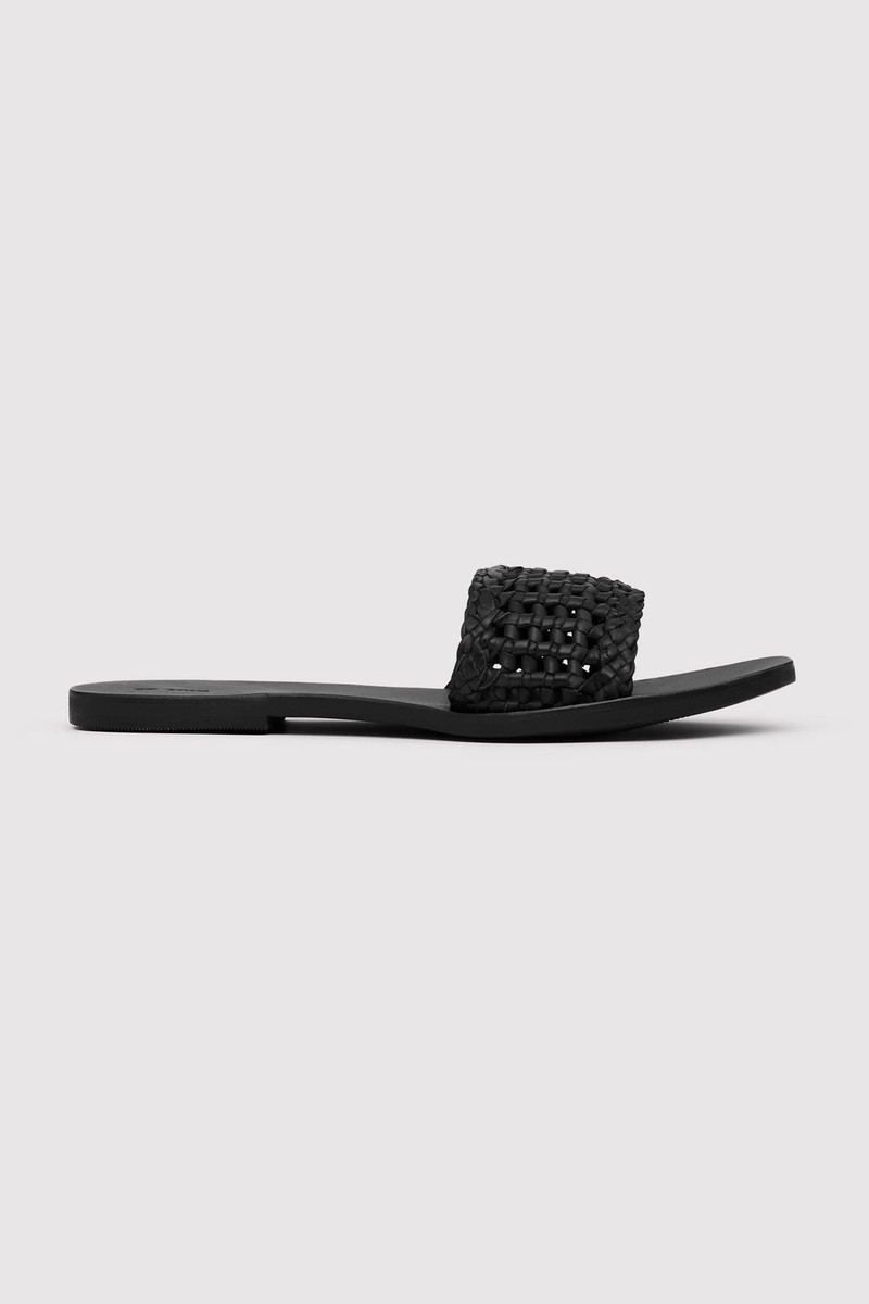 Macrame Mesh Slides - Black 4
