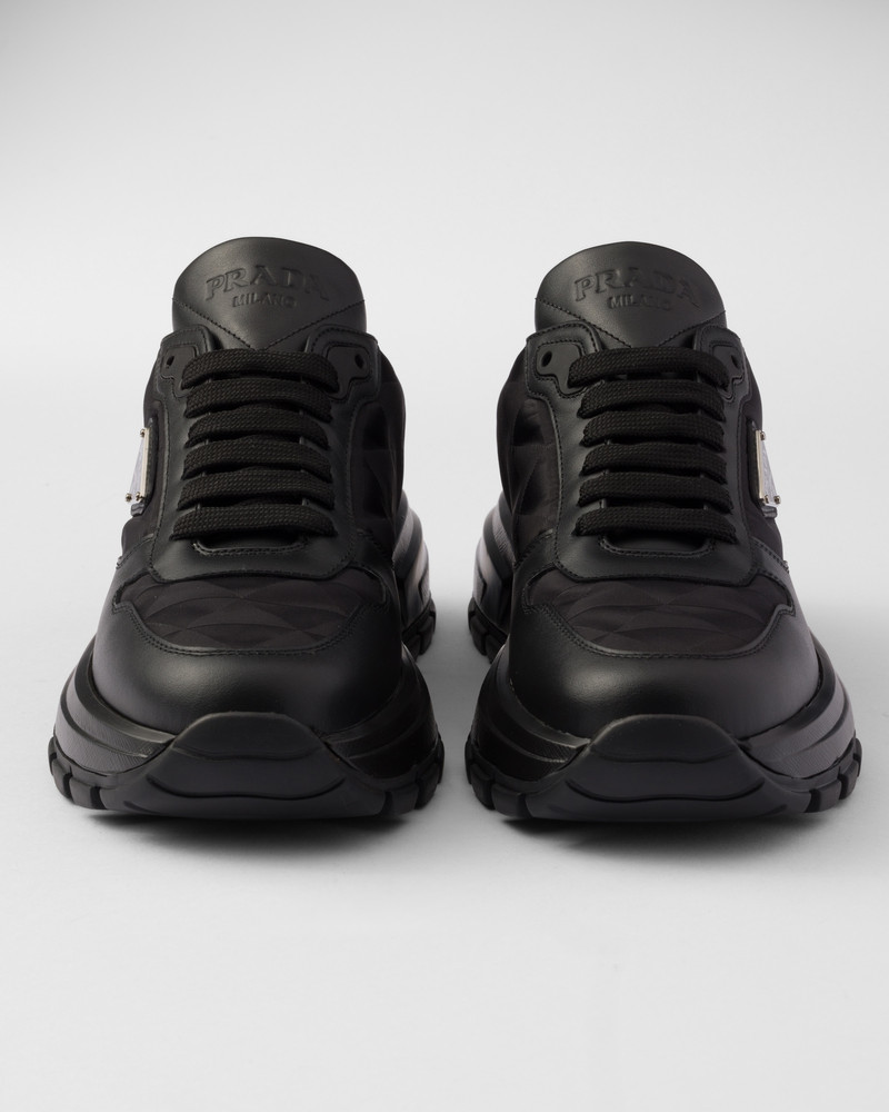 PRAX 01 Re-Nylon and leather sneakers 6