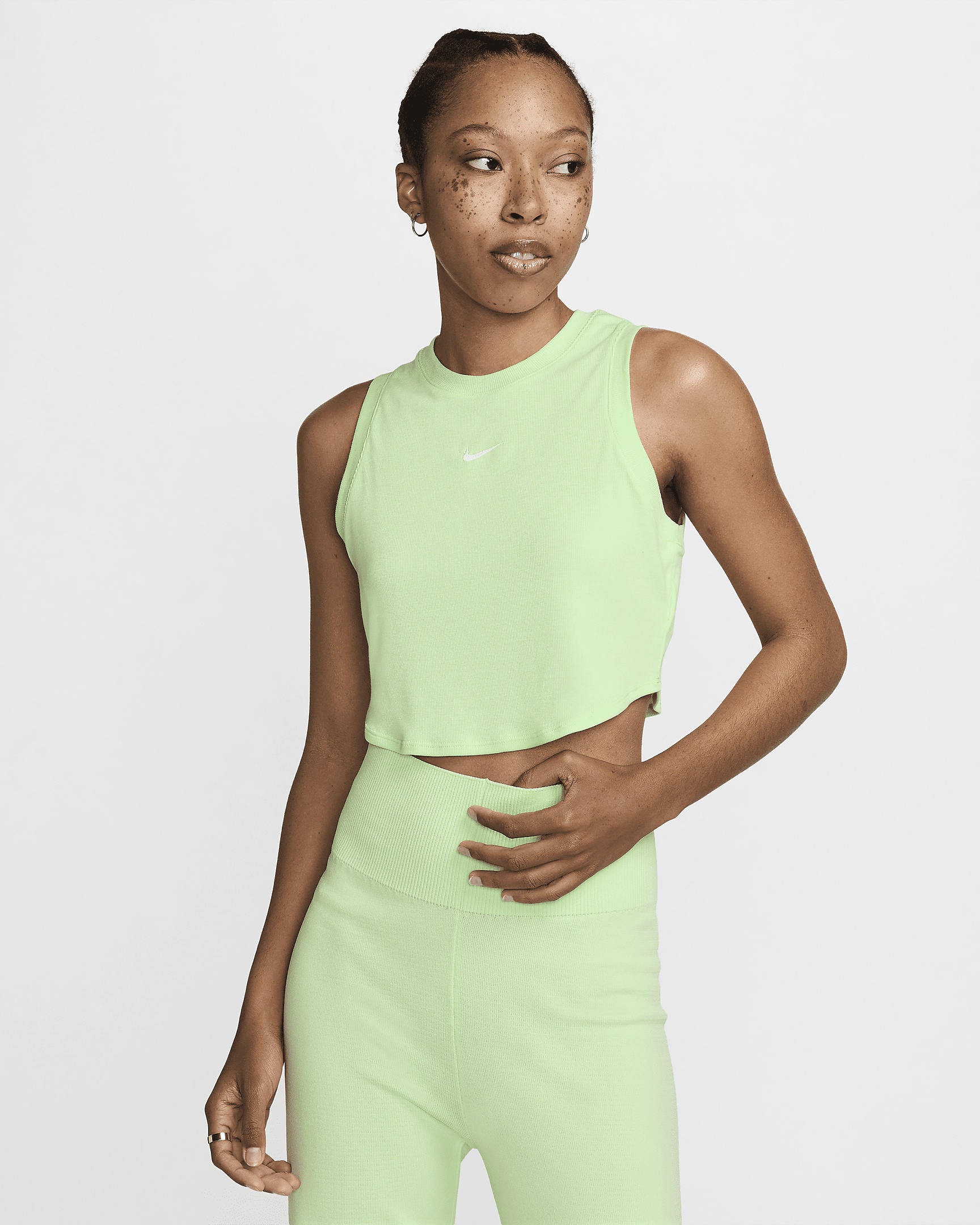 Nike Sportswear Chill Knit Women's Tight Cropped Mini-Rib Tank Top - 1