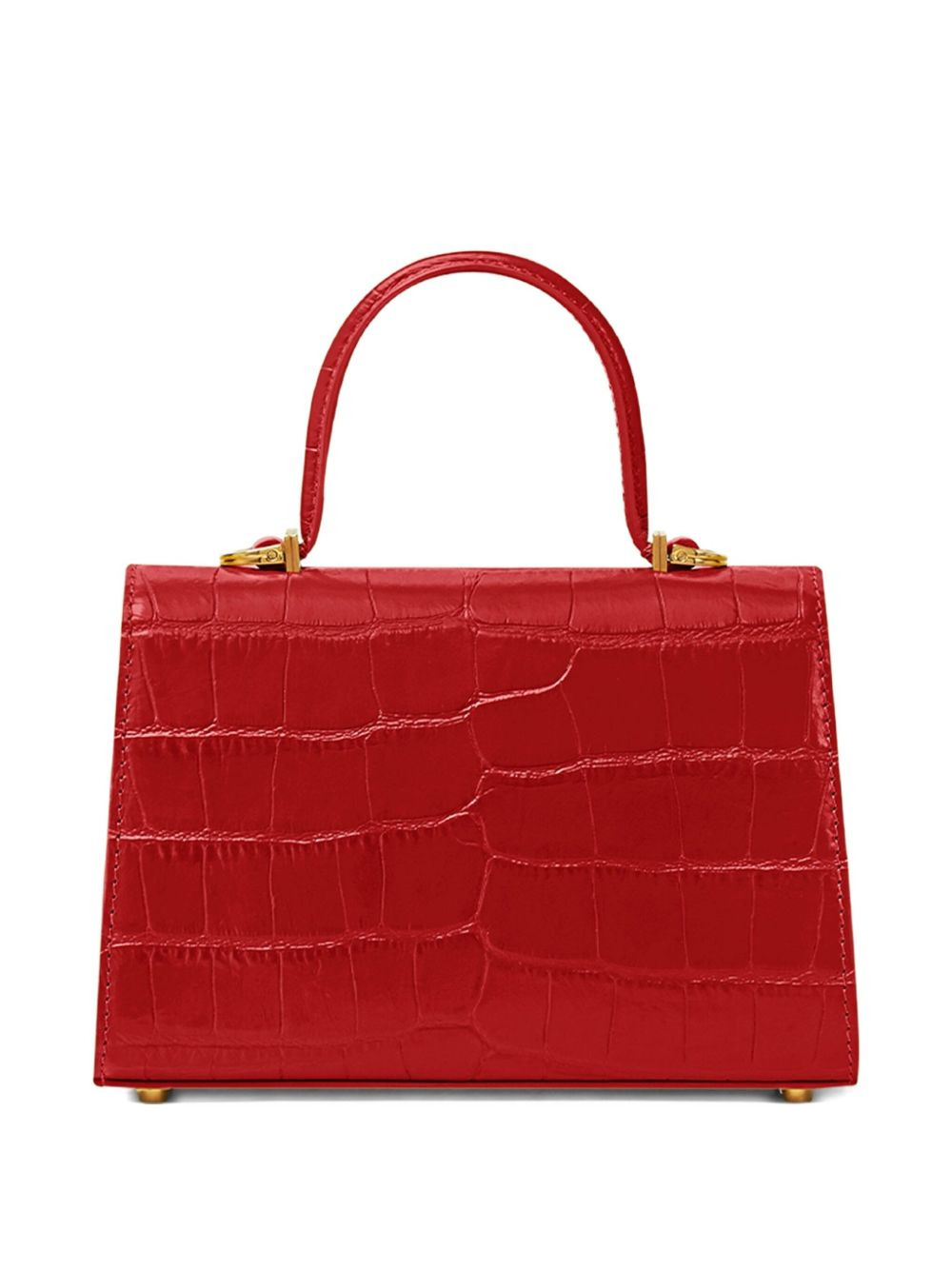 small crocodile-embossed top-handle bag - 3