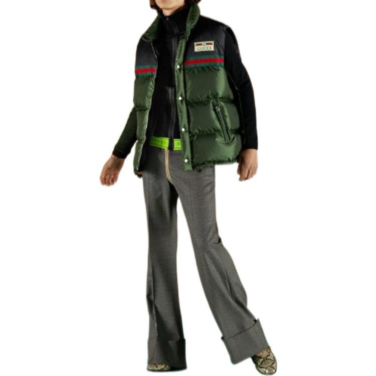 Gucci Nylon Silk-Satin Padded Down Vest 'Green' 698713-Z8A1T-3755 - 2