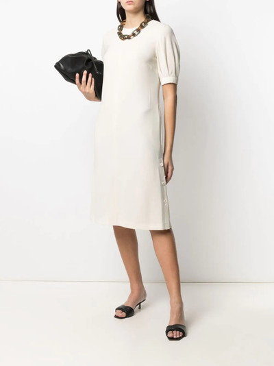 Aspesi button-embellished puff sleeve dress outlook