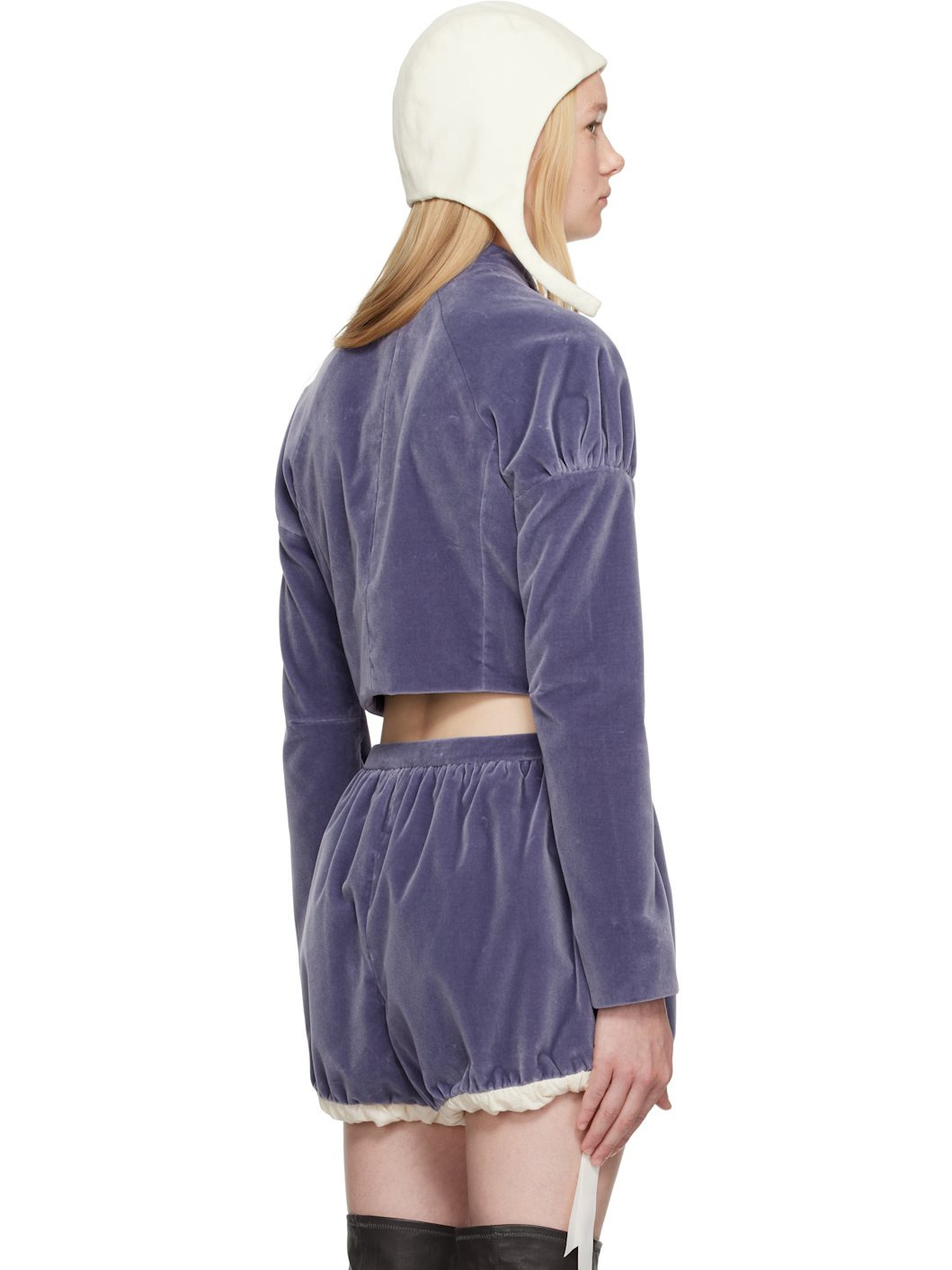 Purple Velvet Bodice Jacket - 3