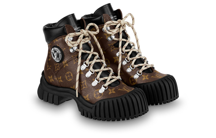 (WMNS) LOUIS VUITTON Ruby Flat Ranger Boots 'Brown Monogram with Black' 1AALYG - 2