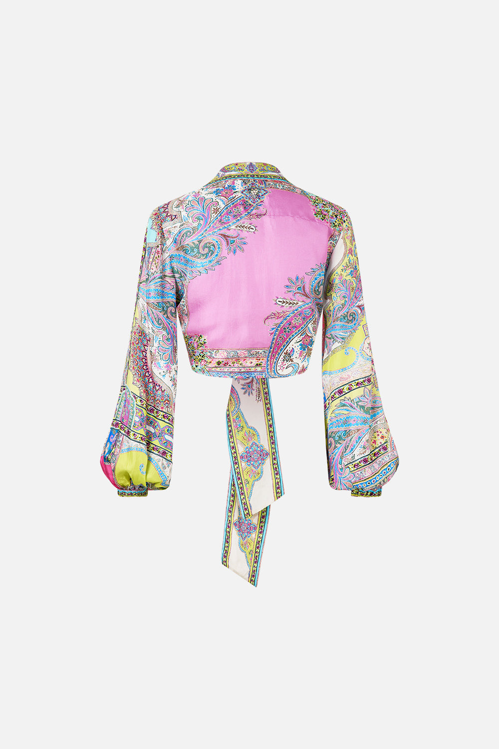 CROPPED WRAP SHIRT - 8