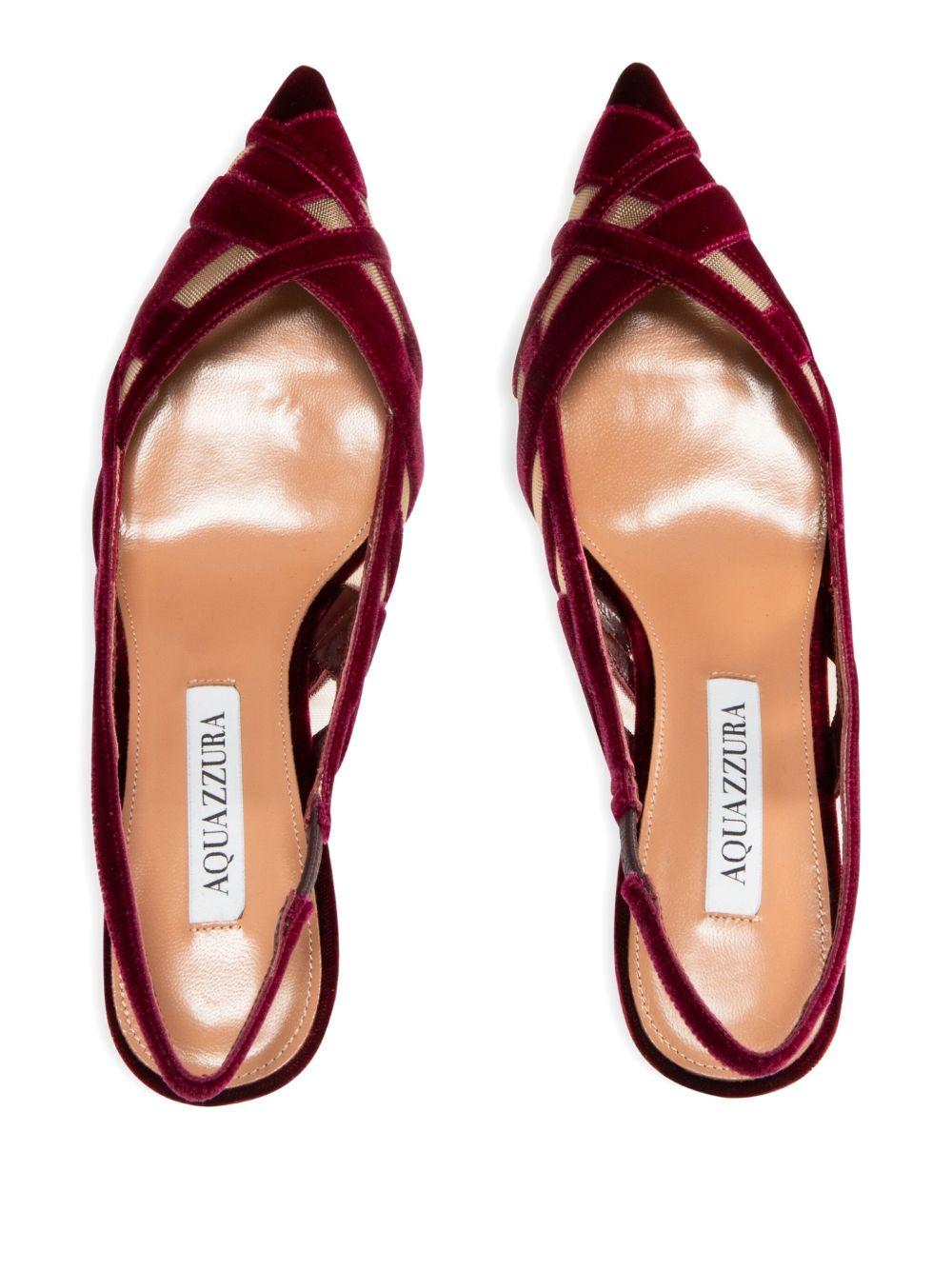 65mm slingback velvet pumps - 3