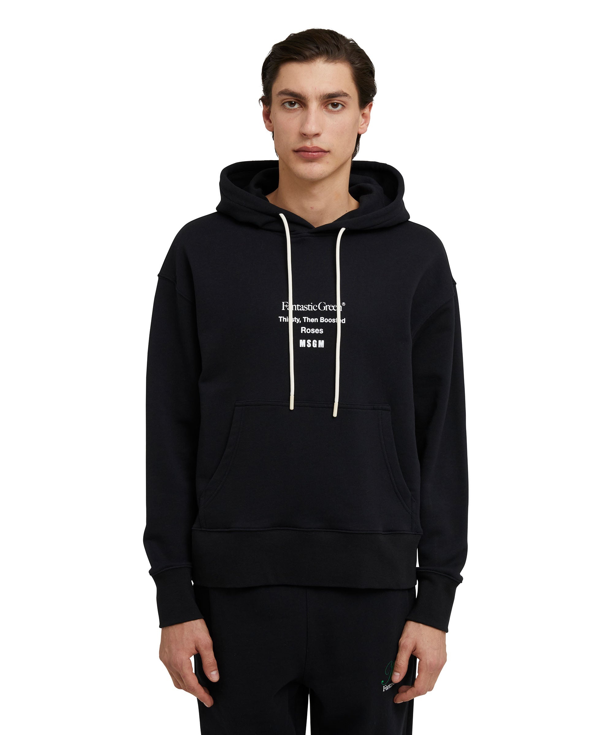 Organic cotton hooded sweatshirt from the MSGM Fantastic Green Capsule - 2