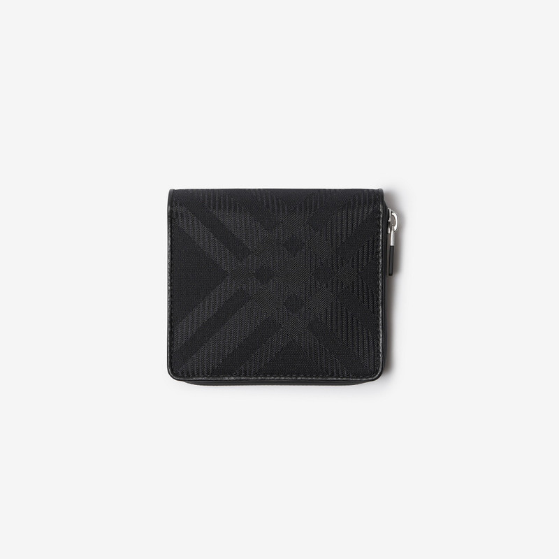 Check Jacquard Medium Zip Wallet 3