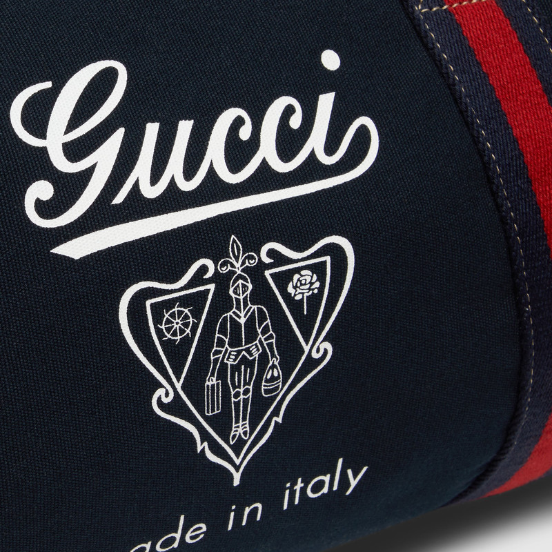 Large printed canvas duffle bag 4