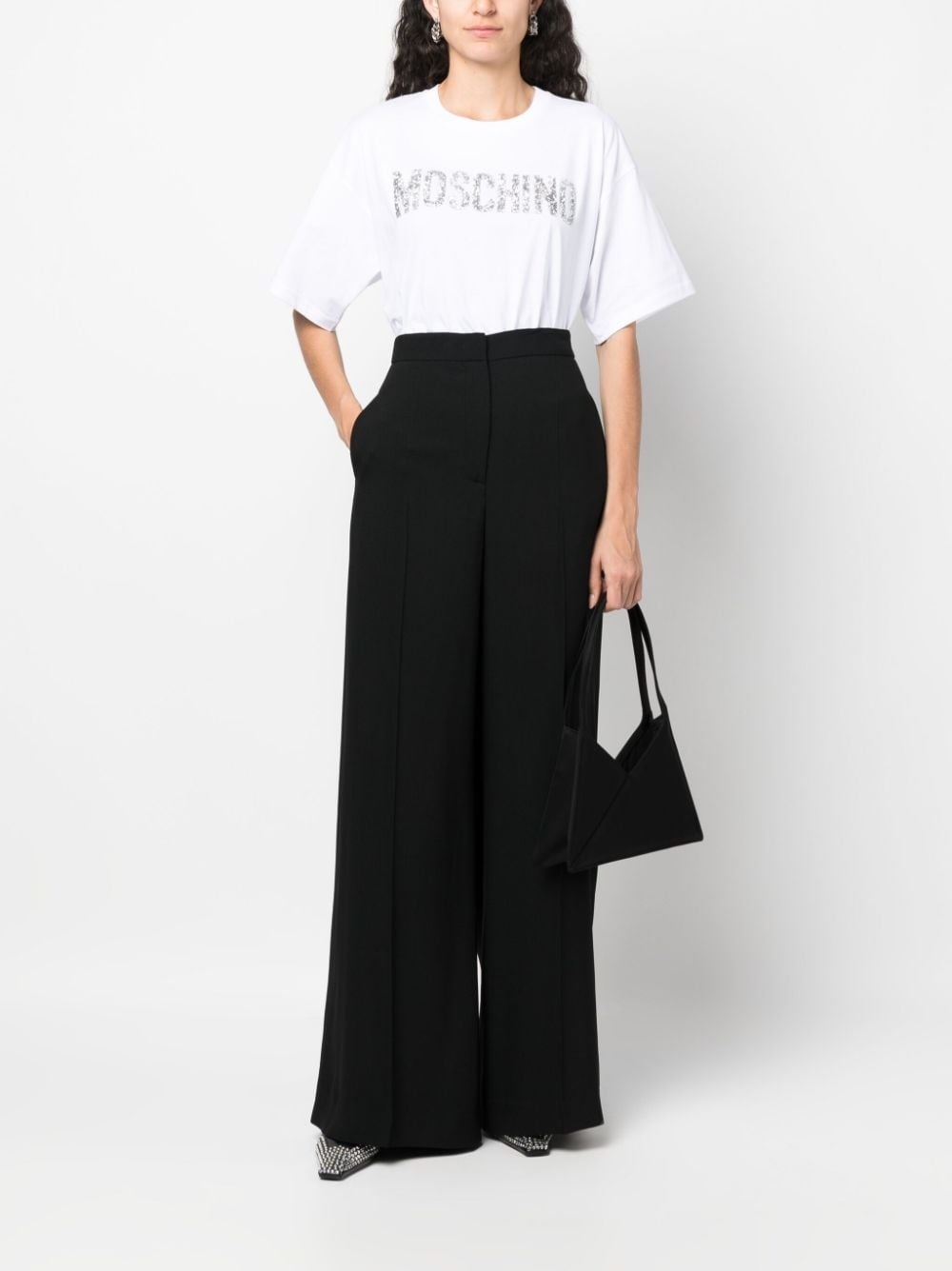 high-waisted wide-leg trousers - 2