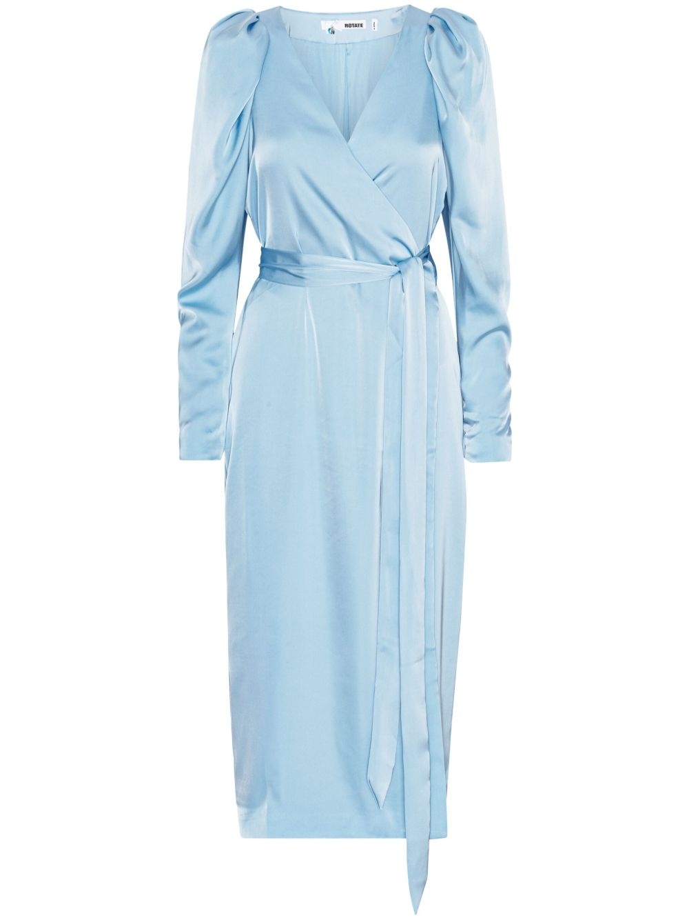 long-sleeve wrap dress - 1