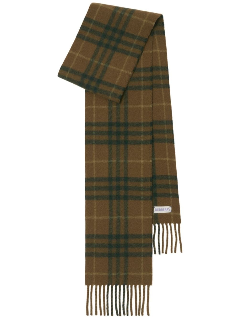 plaid cashmere scarf - 1