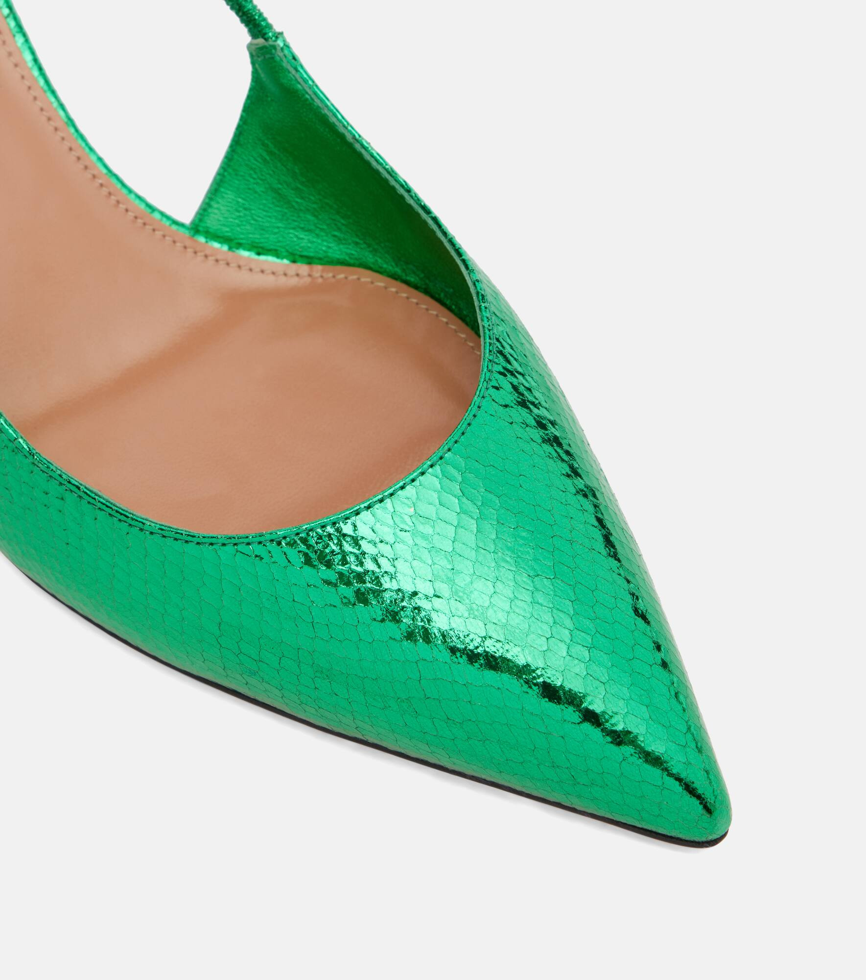 Artiste 50 metallic leather slingback pumps - 5