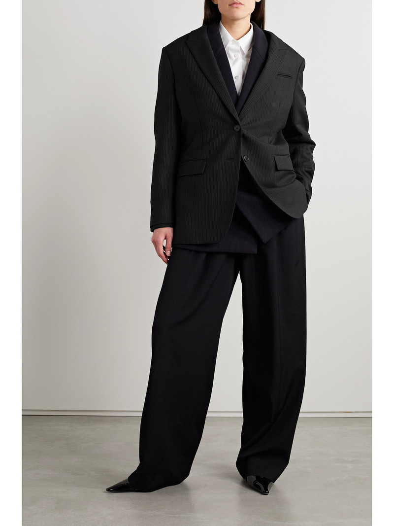 The Row Laudonia Pinstriped Wool Blazer outlook