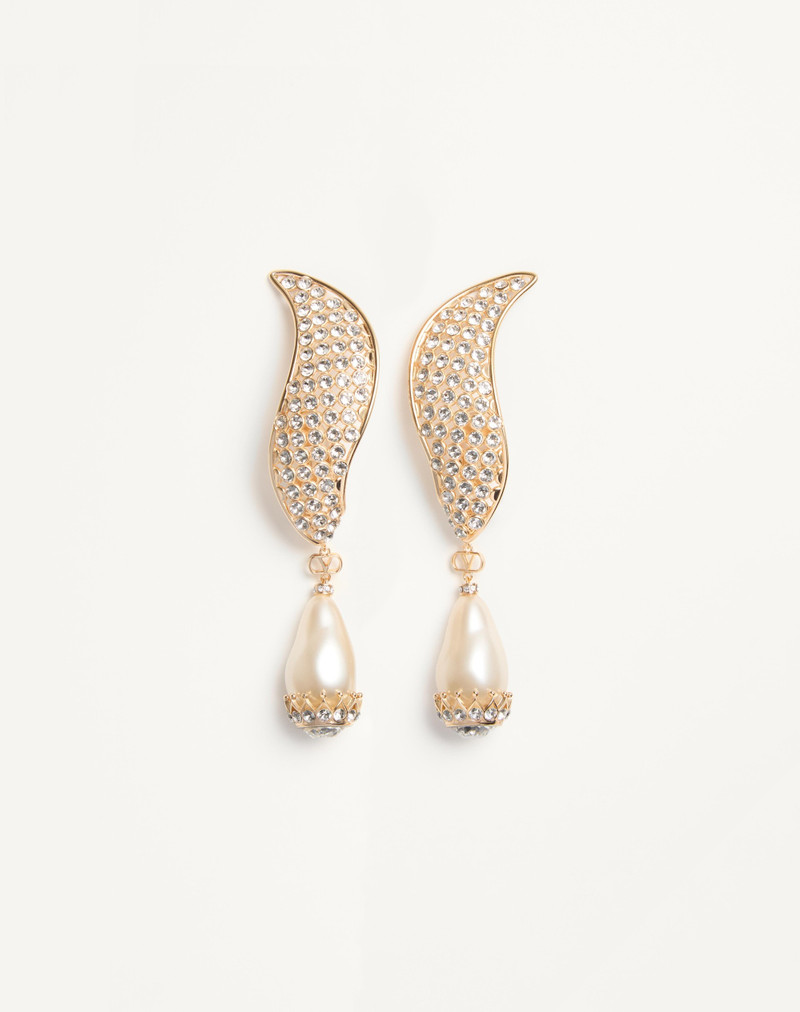 POETIQUES DES GOUTTES EARRINGS IN METAL, PEARL AND SWAROVSKI® CRYSTALS - 1