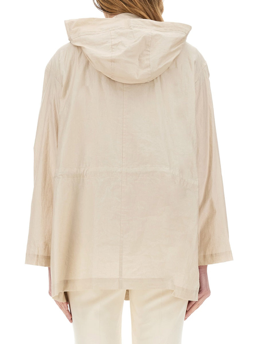 FAY - Fay Women Linen And Cotton Canvas Parka - 3