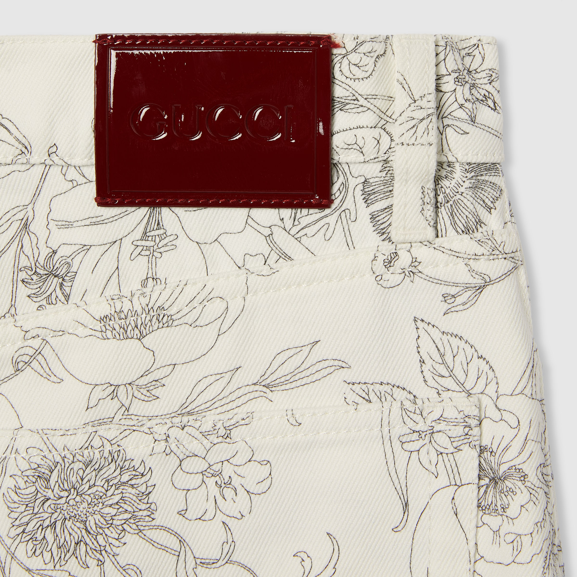 Printed denim pants - 6