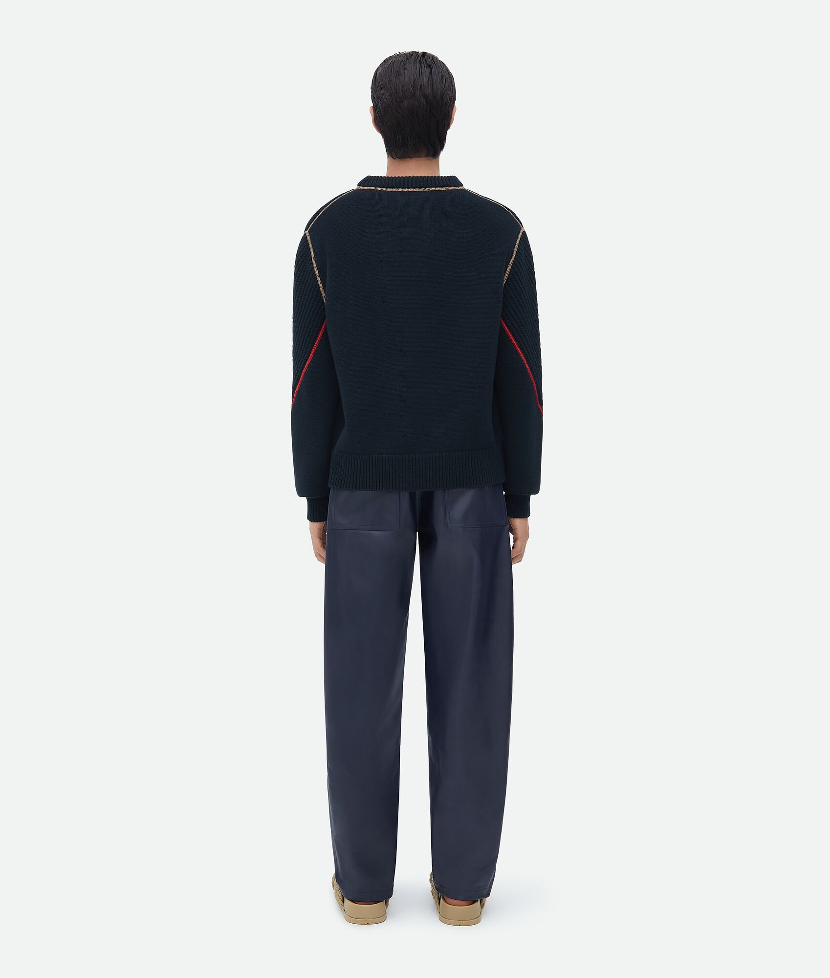 wool cashmere overlock jumper - 3