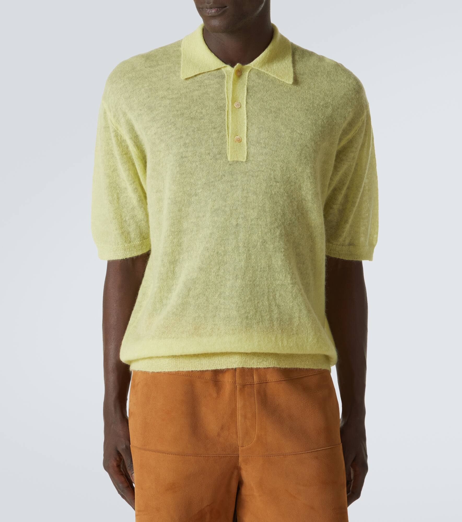 Mohair-blend polo sweater - 3