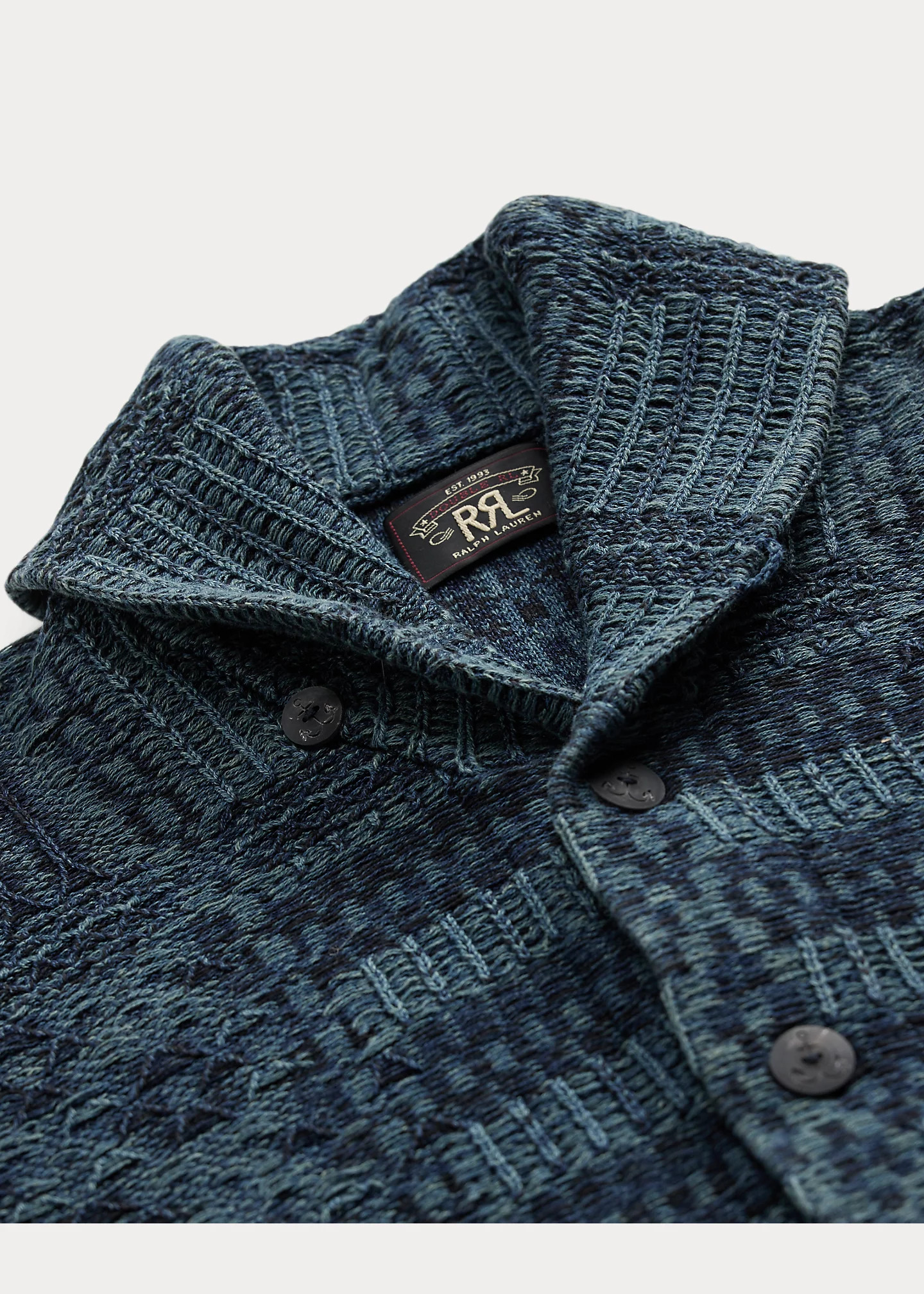 Indigo Jacquard-Knit Cotton Cardigan - 3