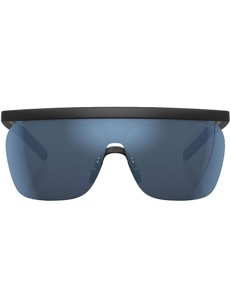 logo-print shield-frame sunglasses 1