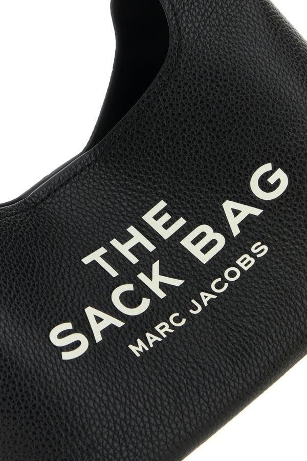 Black leather mini The Sack Bag handbag - 4