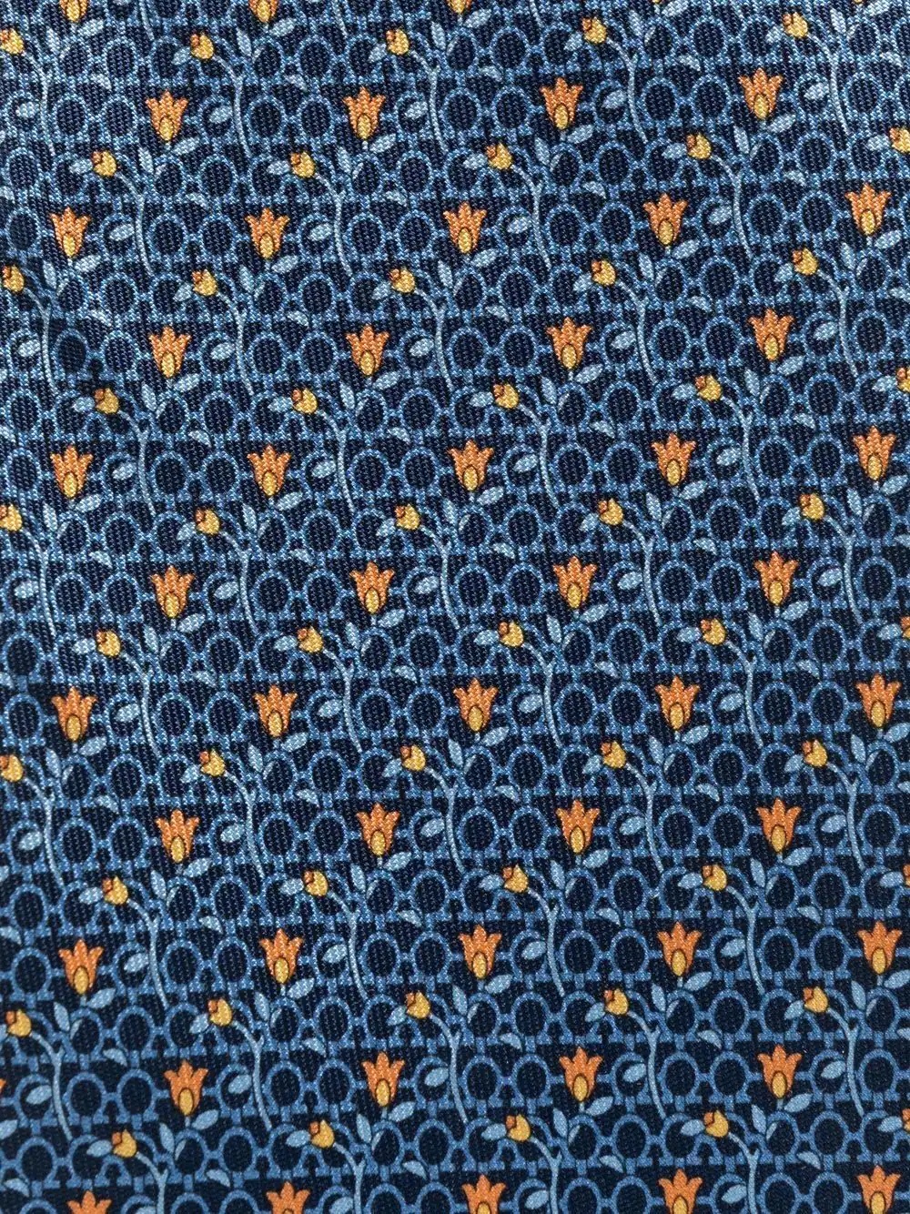 motif-print silk tie - 2