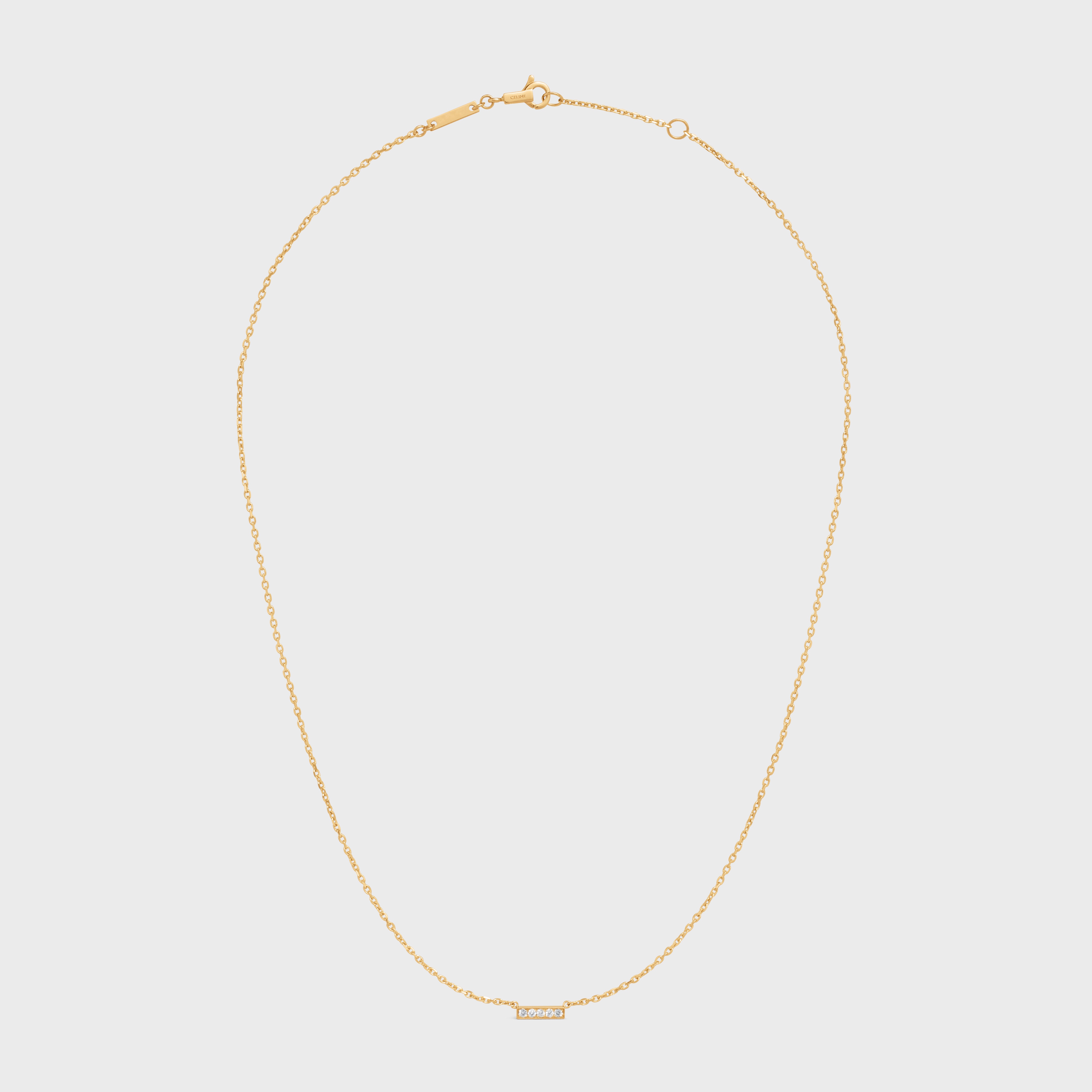 Celine Line Necklace in Yellow Gold and Diamonds - 1