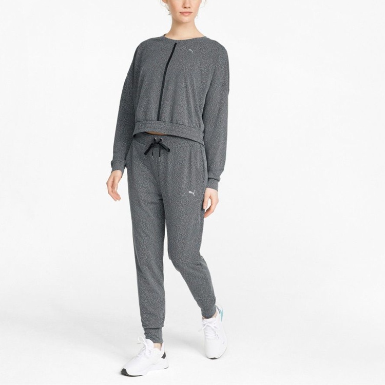 (WMNS) PUMA Stardust Knitted Training Joggers 'Grey' 521626-01 - 3