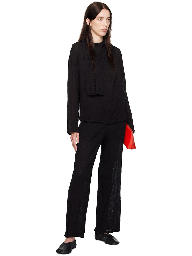 ISSEY MIYAKE Black Karami Wool Trousers outlook