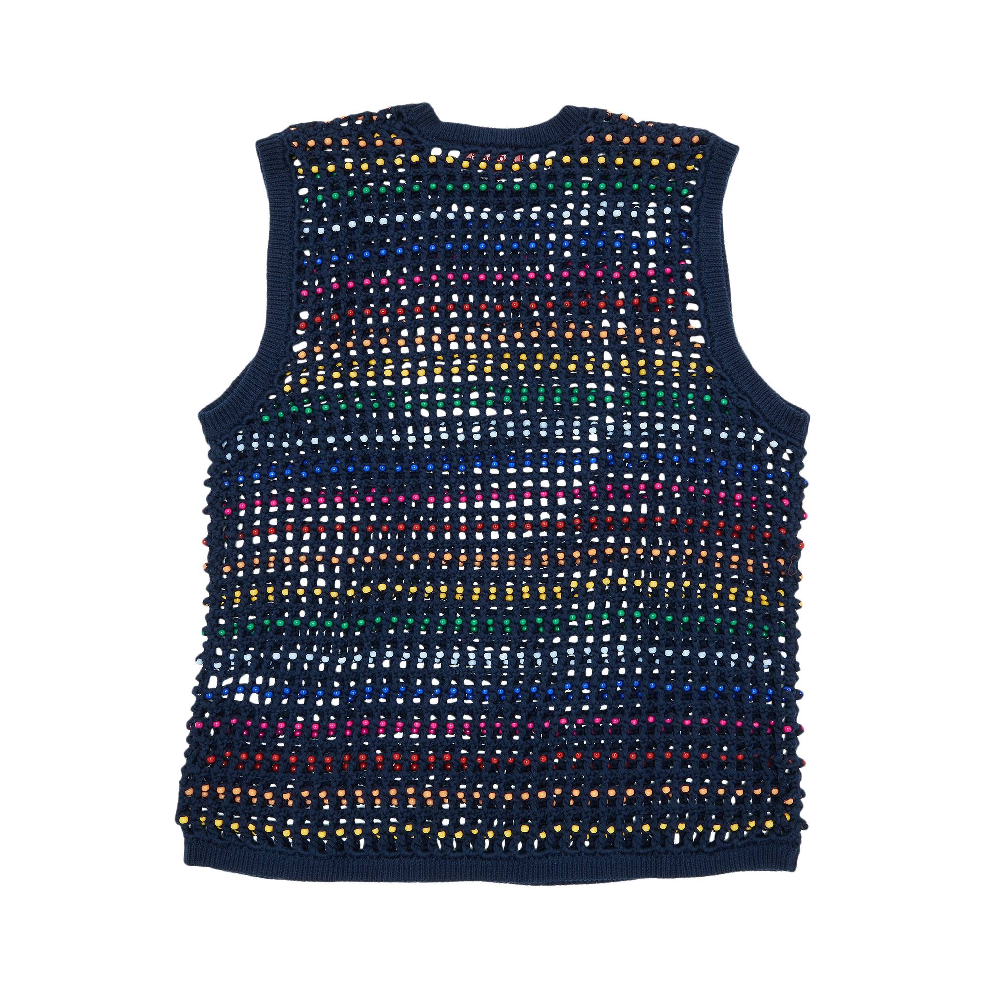 Supreme Beaded Sweater Vest 'Navy' - 2