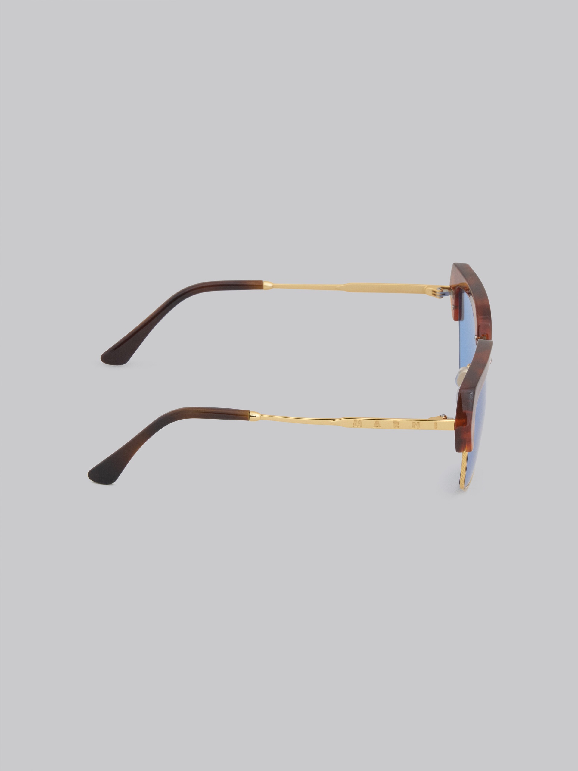 BLUE THREE GORGES METAL AND ACETATE SUNGLASSES 3