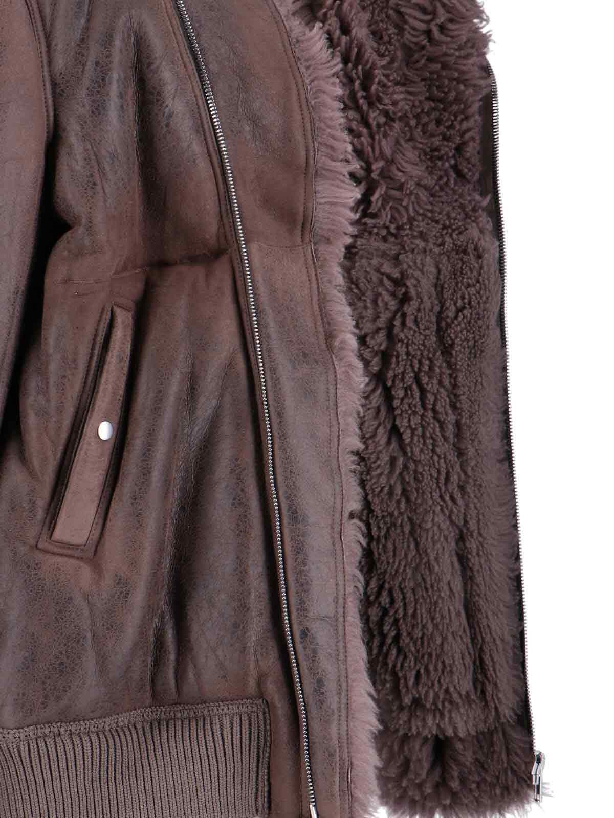 LAMB LEATHER AND SHEARLING JACKET - 5