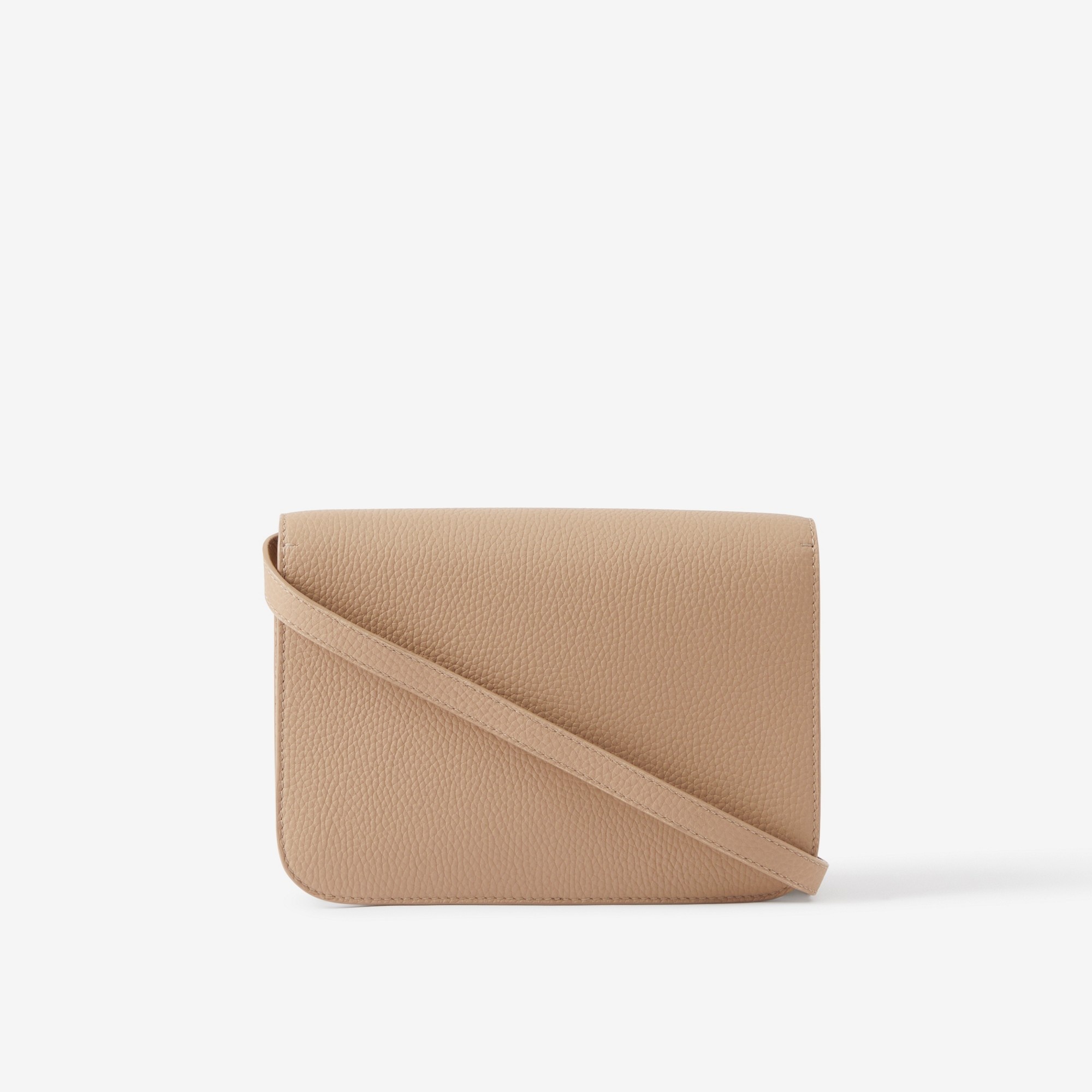 Topstitched Grainy Leather Small TB Bag - 3