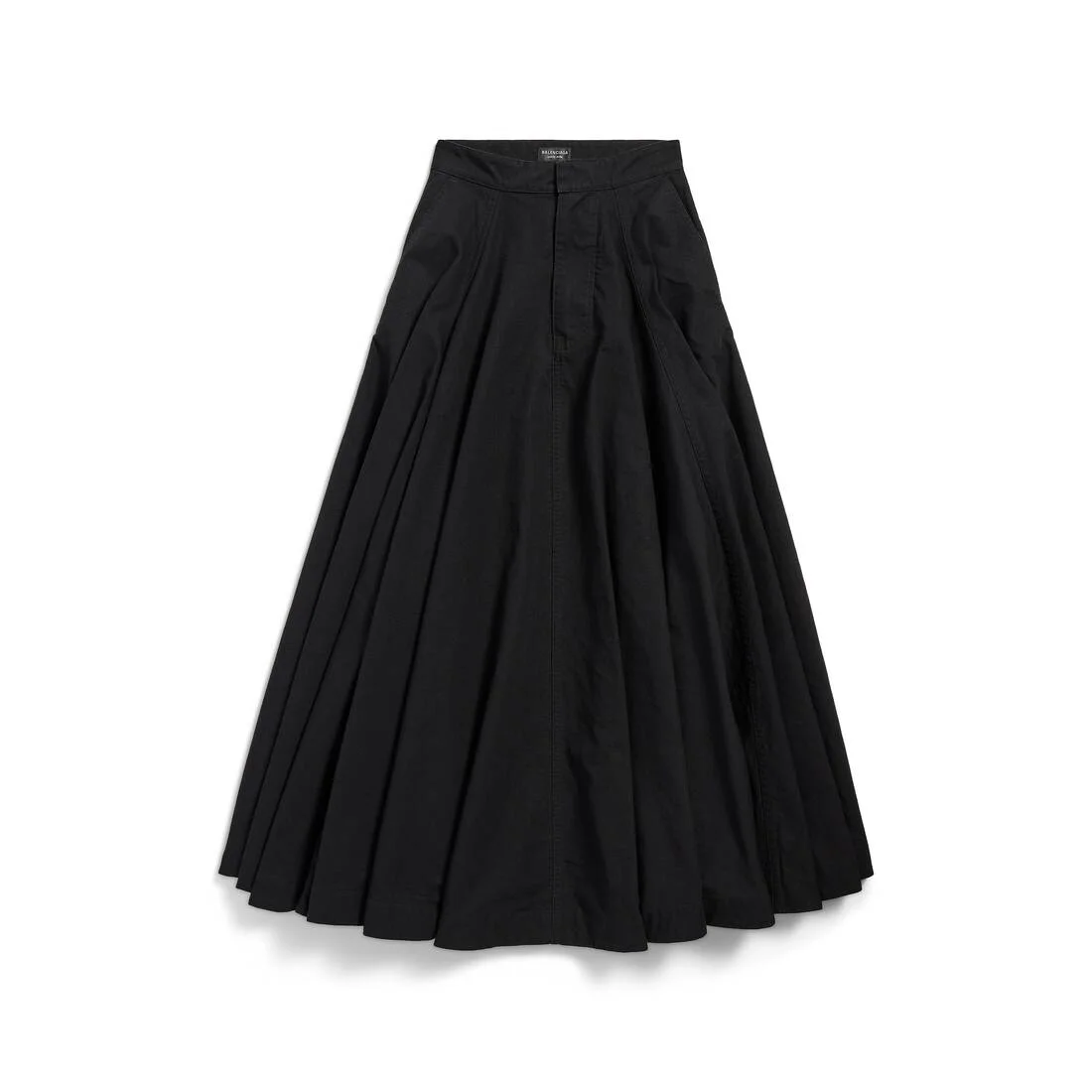 Women's Godet Maxi Skirt in Black - 1