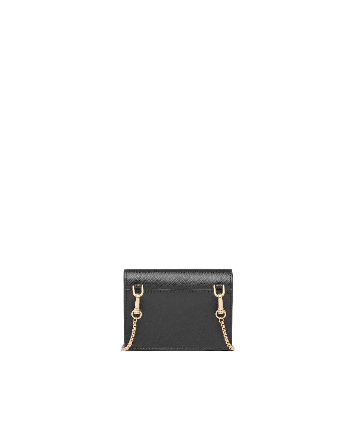 Saffiano leather card holder with chain - 3